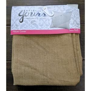 Burlap Pillow Cover 16 X 16 inches Inch Rustic Decor Zipper Diy Craft Wedding